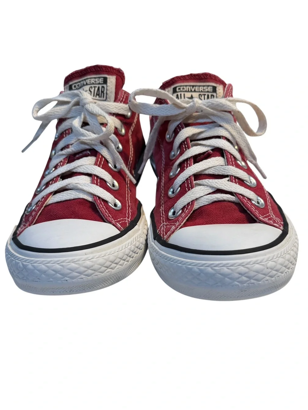 Converse Chuck Taylor Red Low Top Sneakers Women 9 Men 7 Americana Classic - Picture 4 of 11